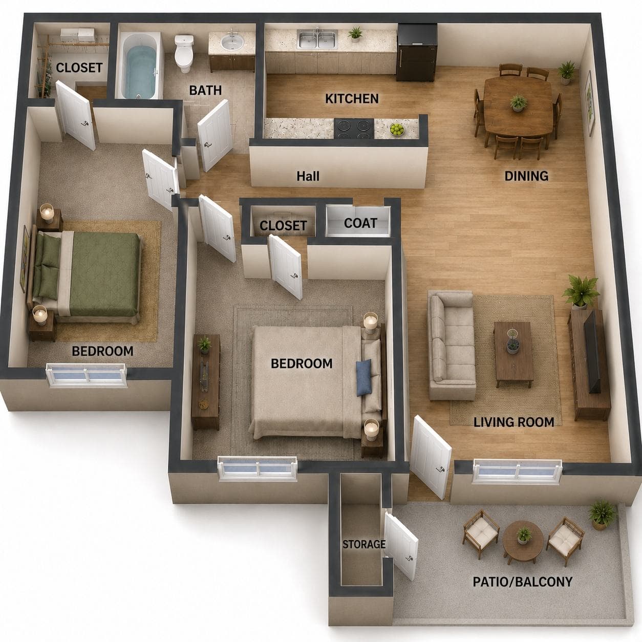 Model 2 2 Bedroom