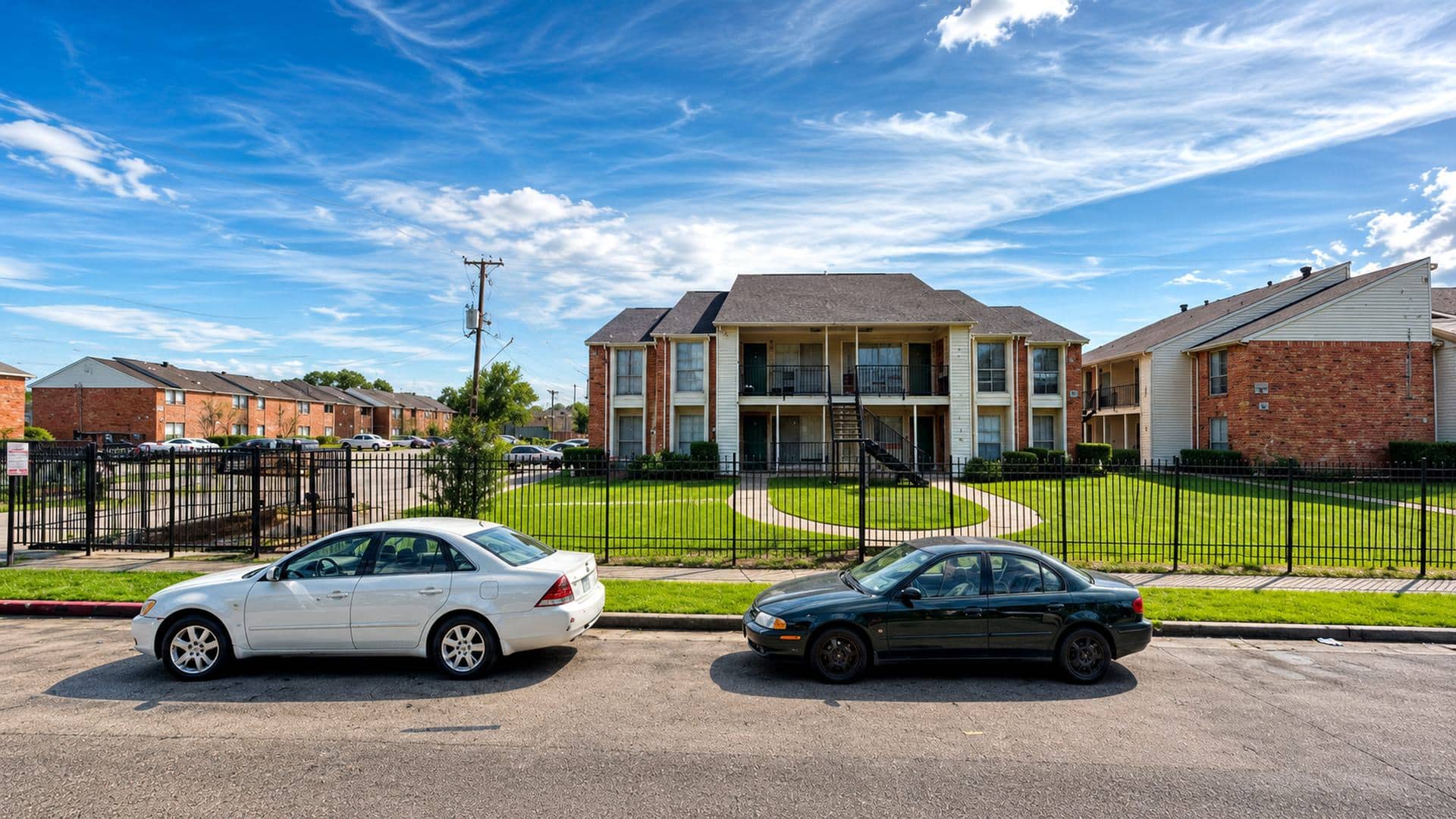 Crofton Place Apartments community exterior and parking view