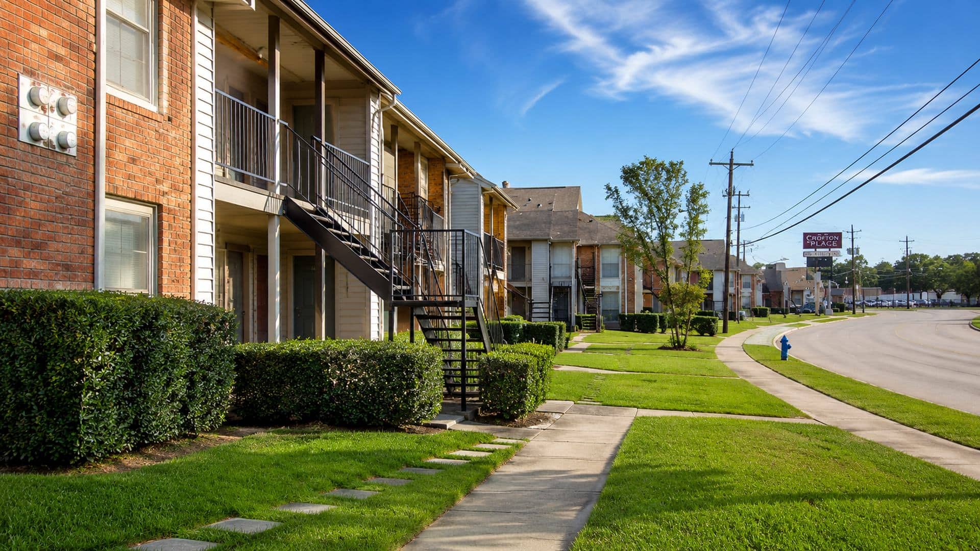 Crofton Place Apartments street and exterior view
